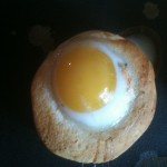 quail egg buttermilk biscuit