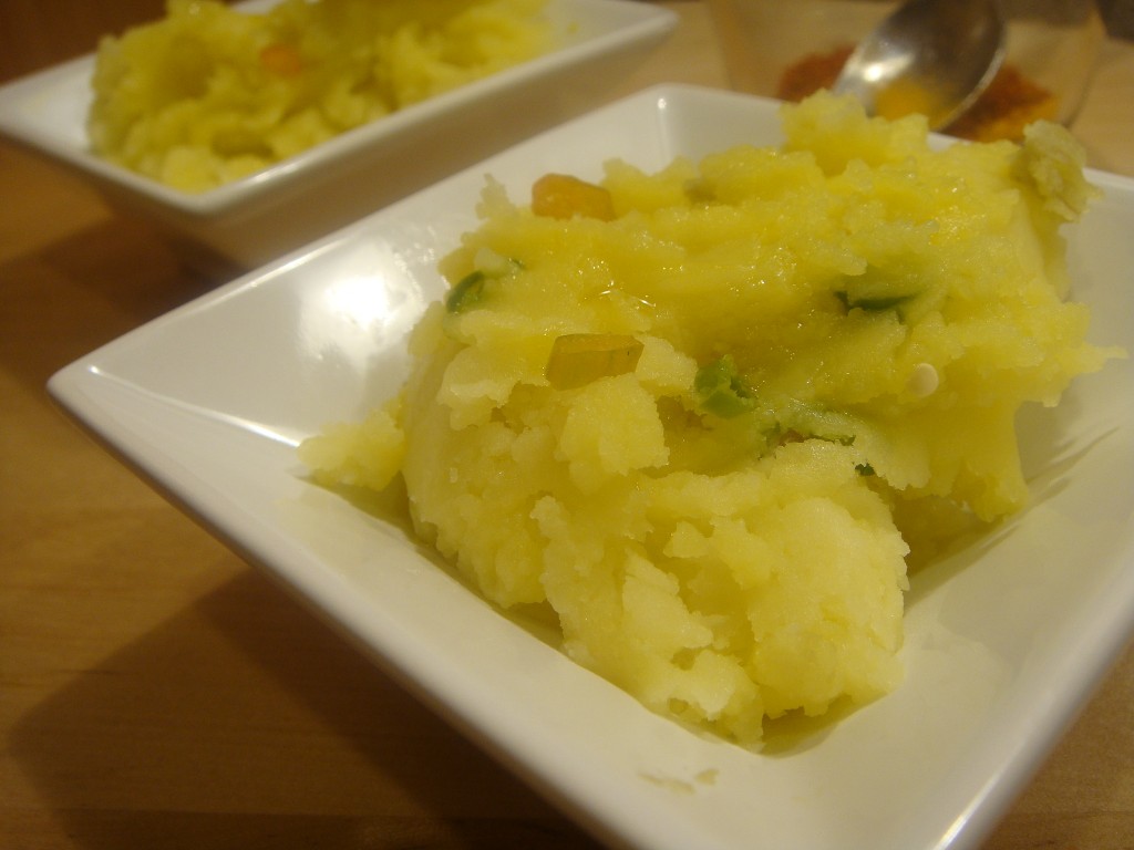 mustard oil with mashed potatoes