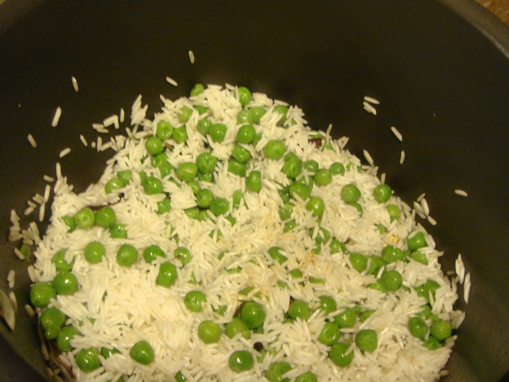 green peas with rice