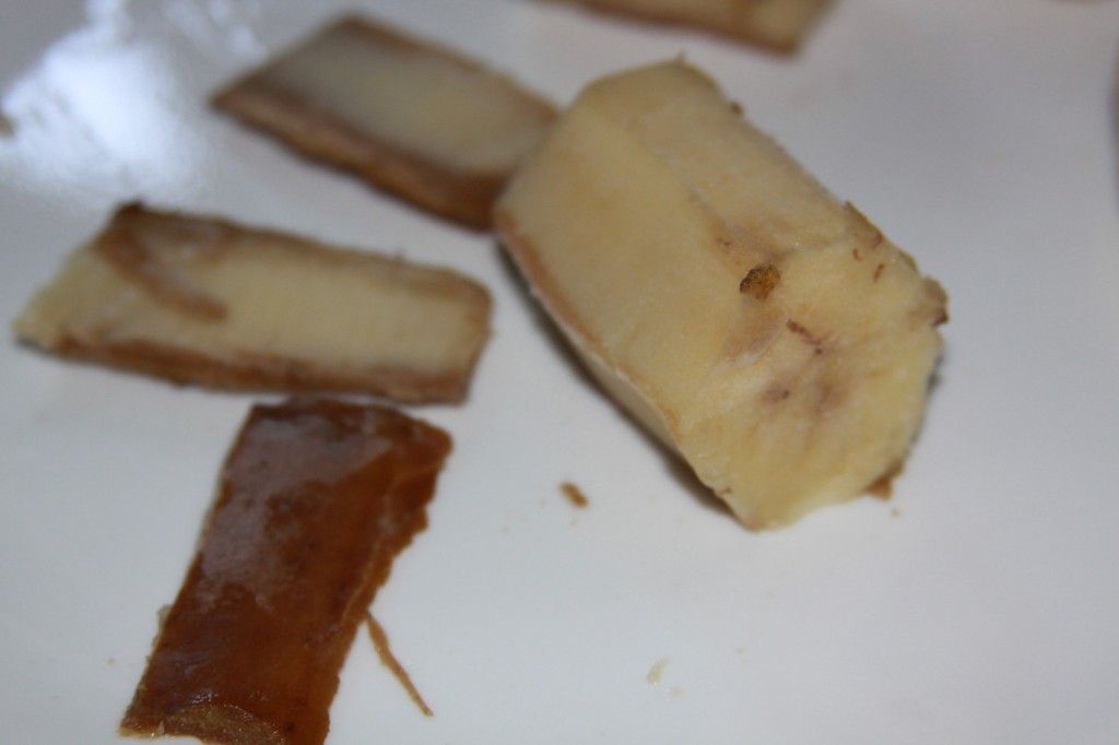 peeled frozen banana