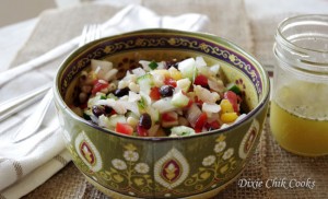 Mixican confetti salad with honey-lime vinaigrette