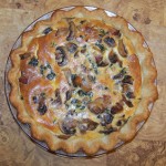 Mushroom Spinach bacon tart