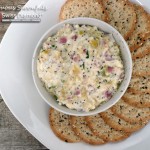 Crab Artichoke Dip with Asiago Bacon