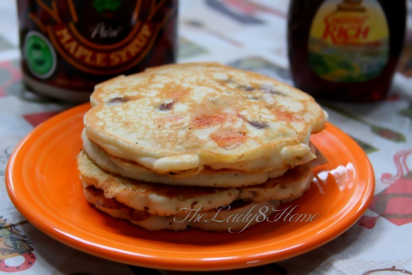 papaya chocolate chips pancakes