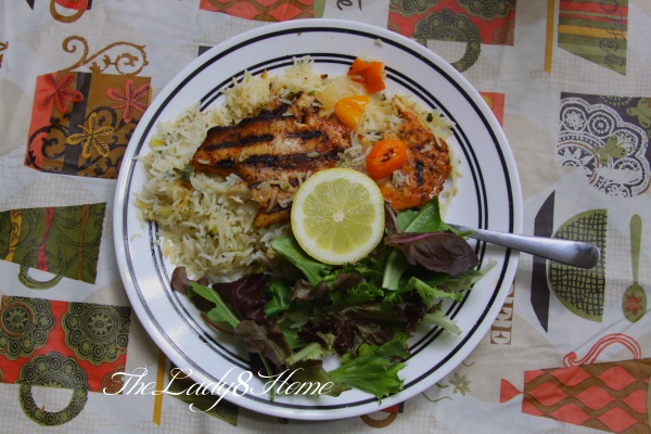 Green Cashew rice with fish and greens