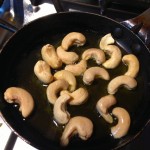 fry cashews in ghee