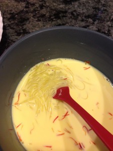 falooda in saffron milk