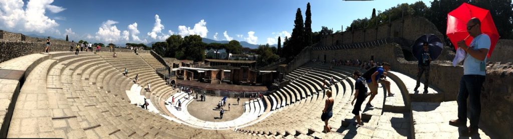 Panorama of Pompeii ampetheater
